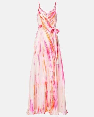 Anna Kosturova Silk Maxi Dress - Pink