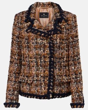 Etro Paisley Tweed Blazer - Brown