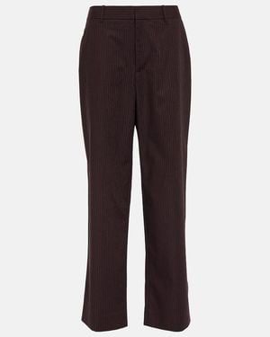 SIR. Guillaume Pinstripe Trousers - Brown