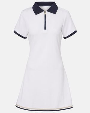 Varley Valentina Cotton-Blend Pique Tennis Dress - Blue