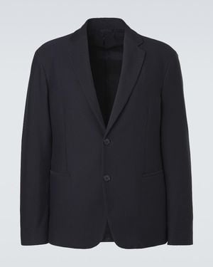 Giorgio Armani Waffle-Knit Blazer - Black