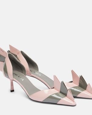 Prada Pumps Aus Lackleder - Pink
