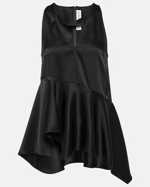 JW Anderson Asymmetric Satin Top - Black