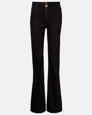 Chloé Jeans Bootcut De Tiro Alto - Negro