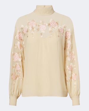 Zimmermann Blouse Valiant Brodee - Neutre