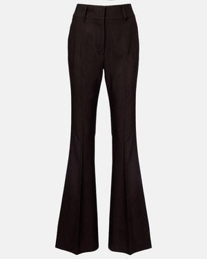 Gabriela Hearst Rhein High-Rise Wool Flared Trousers - Black