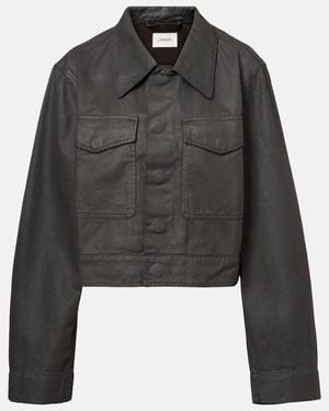 Lemaire Cropped Cotton Jacket - Black