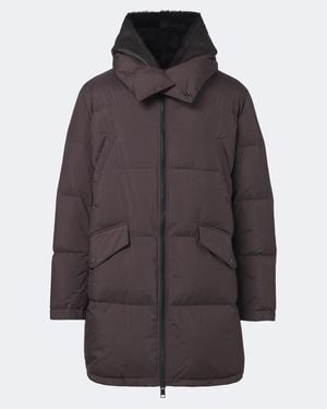 Yves Salomon Piumino Con Shearling - Marrone
