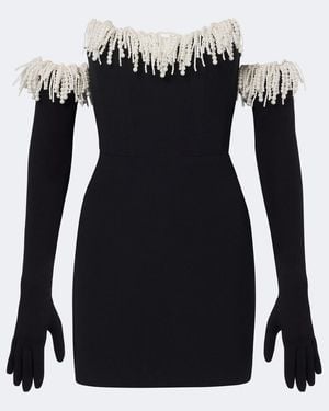 David Koma Bustier-Minikleid Mit Zierperlen - Schwarz
