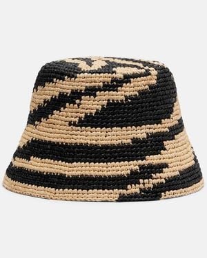 Zimmermann Raffia Bucket Hat - Black