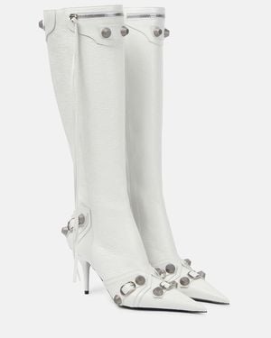 Balenciaga Cagole 90mm Knee High Boots - White