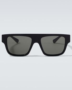 Gucci Web Stripe Flat-Top Sunglasses - Black