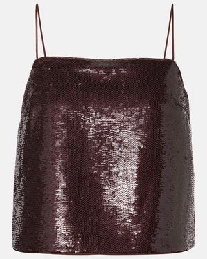 Roland Mouret Sequined Top - Purple