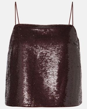 Roland Mouret Sequined Top - Purple
