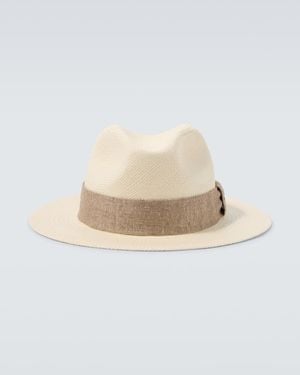 Kiton Straw Fedora - Natural