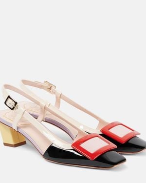 Roger Vivier Belle Vivier 45 Leather Slingback Court Shoes - Pink