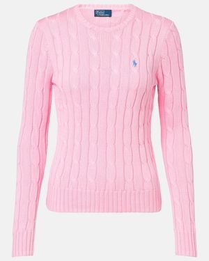 Polo Ralph Lauren Cable-Knit Cotton Jumper - Pink