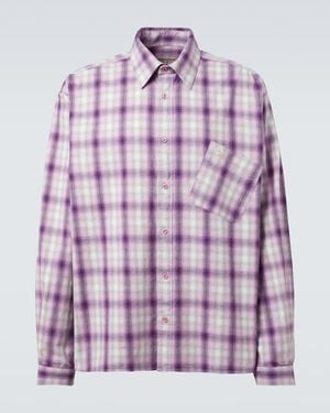 ERL Checked Cotton Shirt - Purple