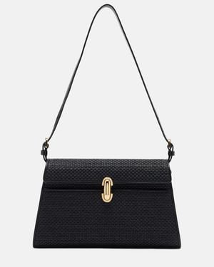 SAVETTE Bolso Al Hombro Trenzado Symmetry Con Piel - Negro