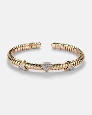 Marina B Armreif Trisolina 3 Station Aus 18Kt Gelbgold Mit Diamanten - Mettallic