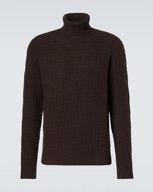 Prada Rollkragenpullover Aus Wolle Und Cashmere - Braun