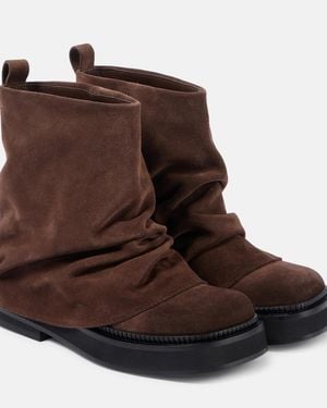 The Attico Mini Robin Combat Boots - Brown