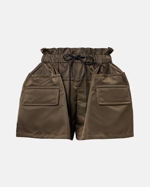 Sacai Technical Twill Shorts - Green