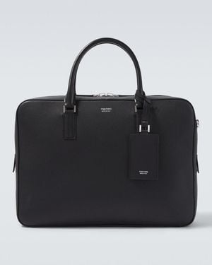 Tom Ford Elliot Leather Briefcase - Black