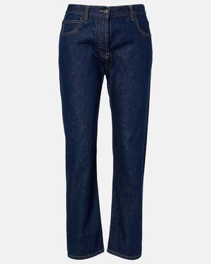 The Row Riaco Mid-Rise Straight Jeans - Blue
