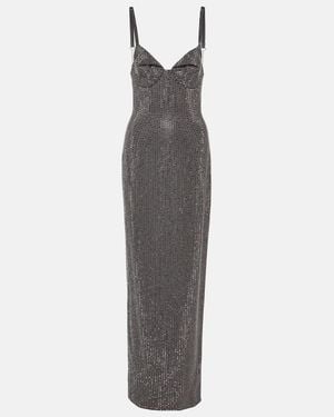 Area Crystal-Embellished Jersey Gown - Grey