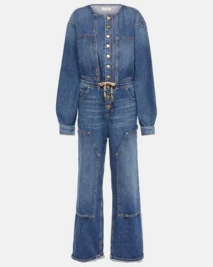 Ulla Johnson Combi-Pantalon Ample Stevie En Jean - Bleu