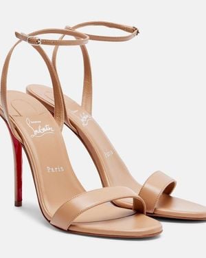 Christian Louboutin Miss Z 100 Leather Sandals - Natural