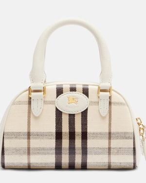 Burberry Henkeltasche Highlands Small Aus Canvas - Natur
