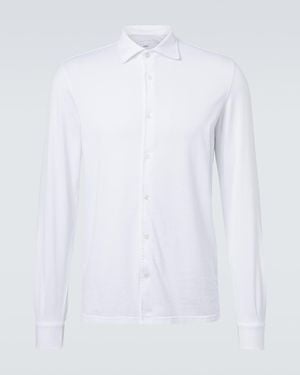 Fedeli Jason Cotton Jersey Shirt - White