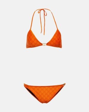 Gucci Gg Jersey Bikini - Orange