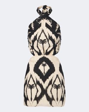 Johanna Ortiz Printed Cotton Halterneck Minidress - White