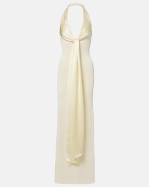 AYA MUSE Nayra Cotton And Silk Blend Maxi Dress - White