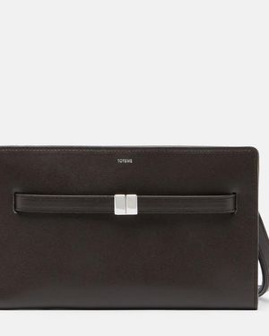 TOTEME Small Leather Crossbody Bag - Black
