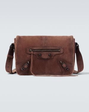 Balenciaga Le City Small Suede Messenger Bag - Brown