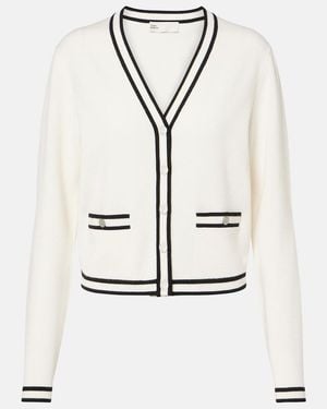 Tory Burch Cardigan Kendra Aus Wollgemisch - Weiß