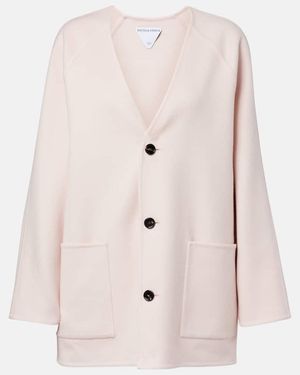 Bottega Veneta Mantel Aus Wolle - Pink