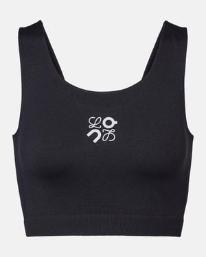 Loewe X On Ribbed-Knit Sports Bra - Blue