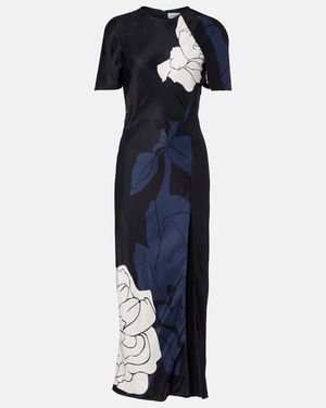 Victoria Beckham Midikleid - Blau