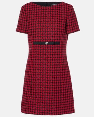 Versace And Tweed Mini Dress - Red