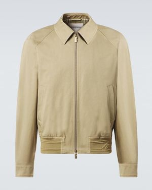 Burberry Khaki Cotton Jacket - Natural