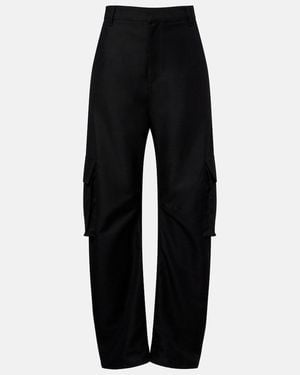 Balenciaga Wool Cargo Pants - Black