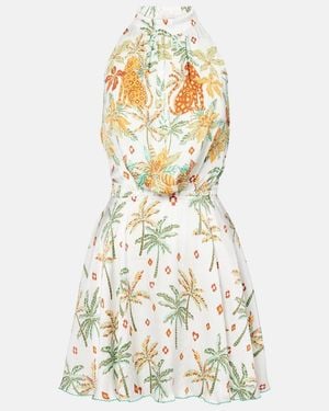 Poupette Cassandra Floral Minidress - Metallic