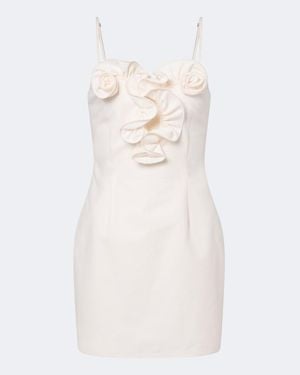 Magda Butrym Floral-Applique Cotton Minidress - Natural