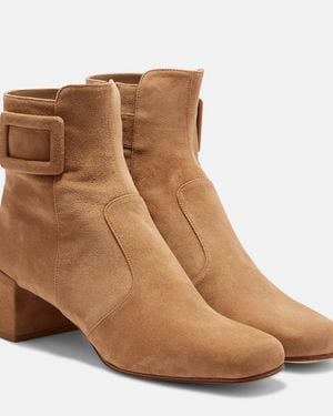 Roger Vivier Tres Vivier Polly 45 Leather Ankle Boots - Brown