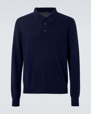 Rubinacci Cashmere Polo Shirt - Blue